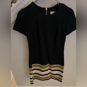 Calvin Klein black dress with stripe detail